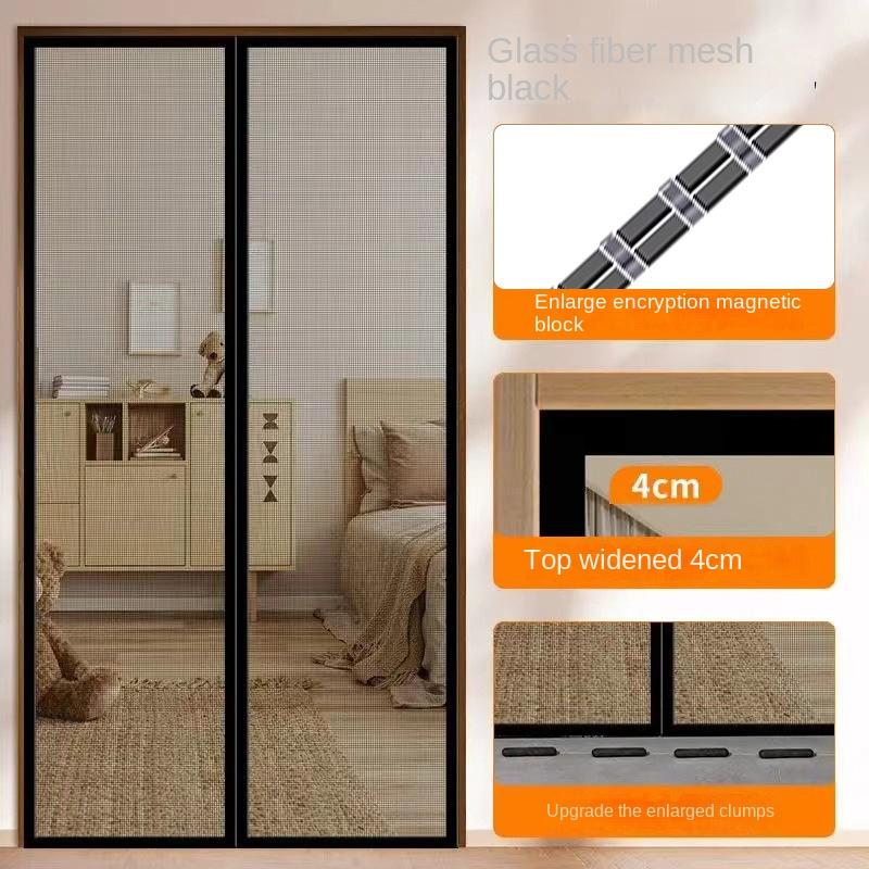 Customize Fiberglass Door Curtaih Flame-retardant Velcro, Easy To Install Self-adhesive Door Curtains, No Need To Drill Holes To Cover Partition Doors