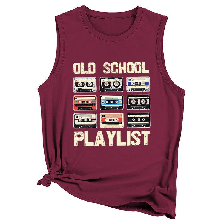 Regata Feminina Old School Playlist Sem Mangas - Moda de Verão