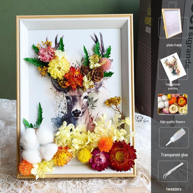 DIY Handmade 3D Preserved Flower Photo Frame Craft Kit