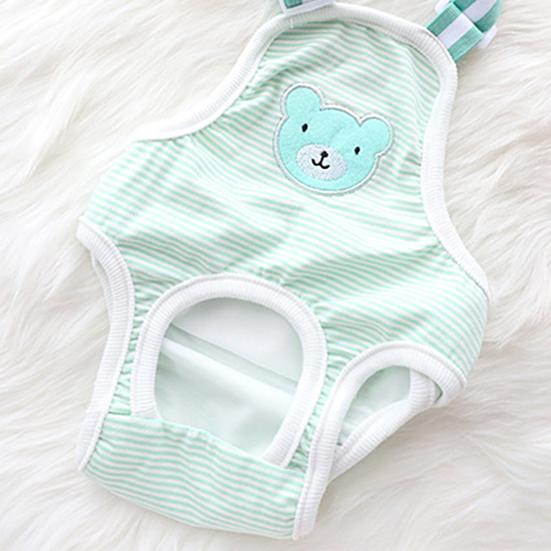 Design krku Měkký prodyšný kreslený potisk medvěda Pet Psí plenka Hygienické kalhotky Pet