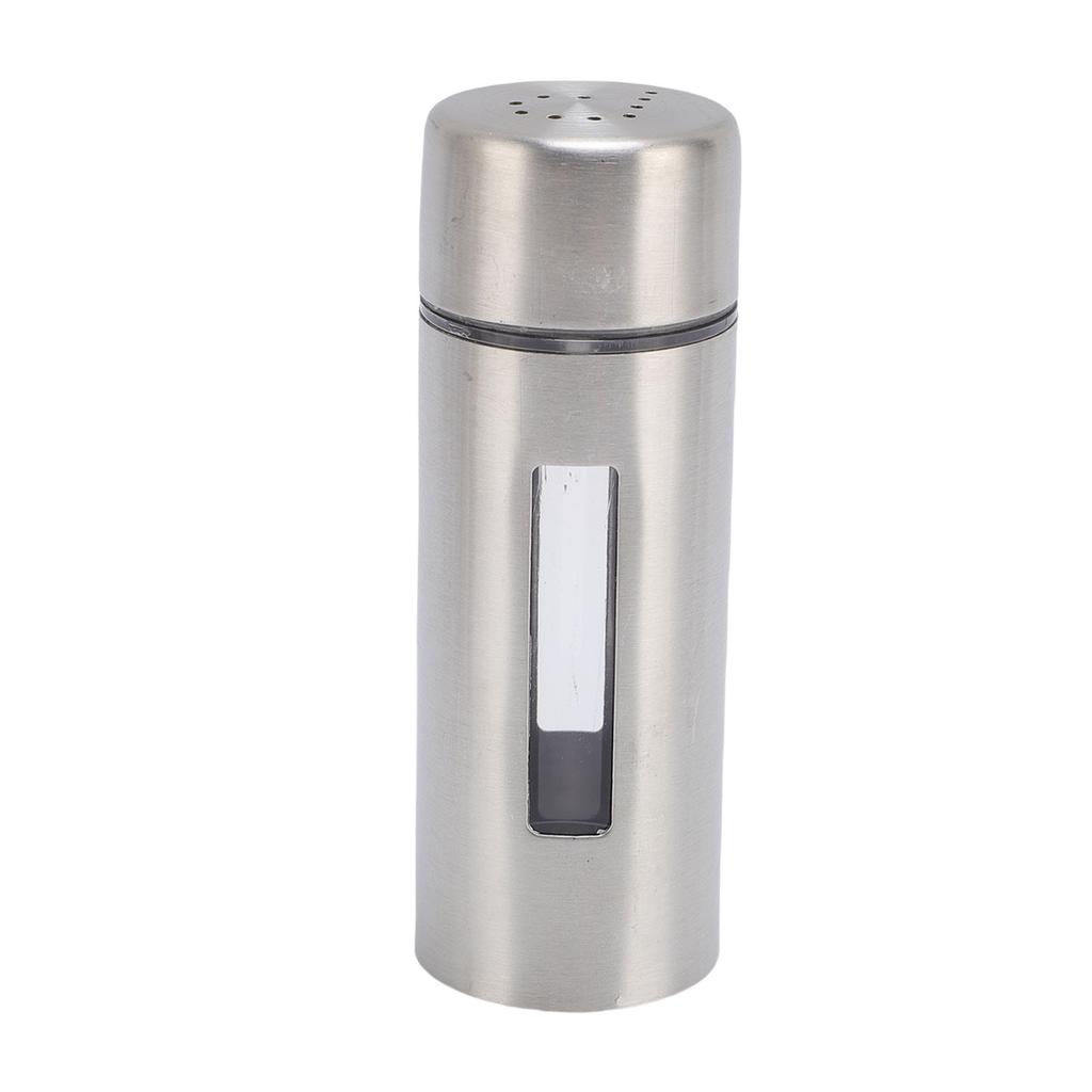 Edelstahl Salzstreuer Set mit Klarsichtfenster Anti-Fingerabdrücke Vielseitige Gewürzflasche für Küche