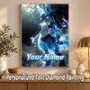 Greninja Custom Name Diamond Painting Personalized 5D Full Drill DIY Diamond Art Home Decor
