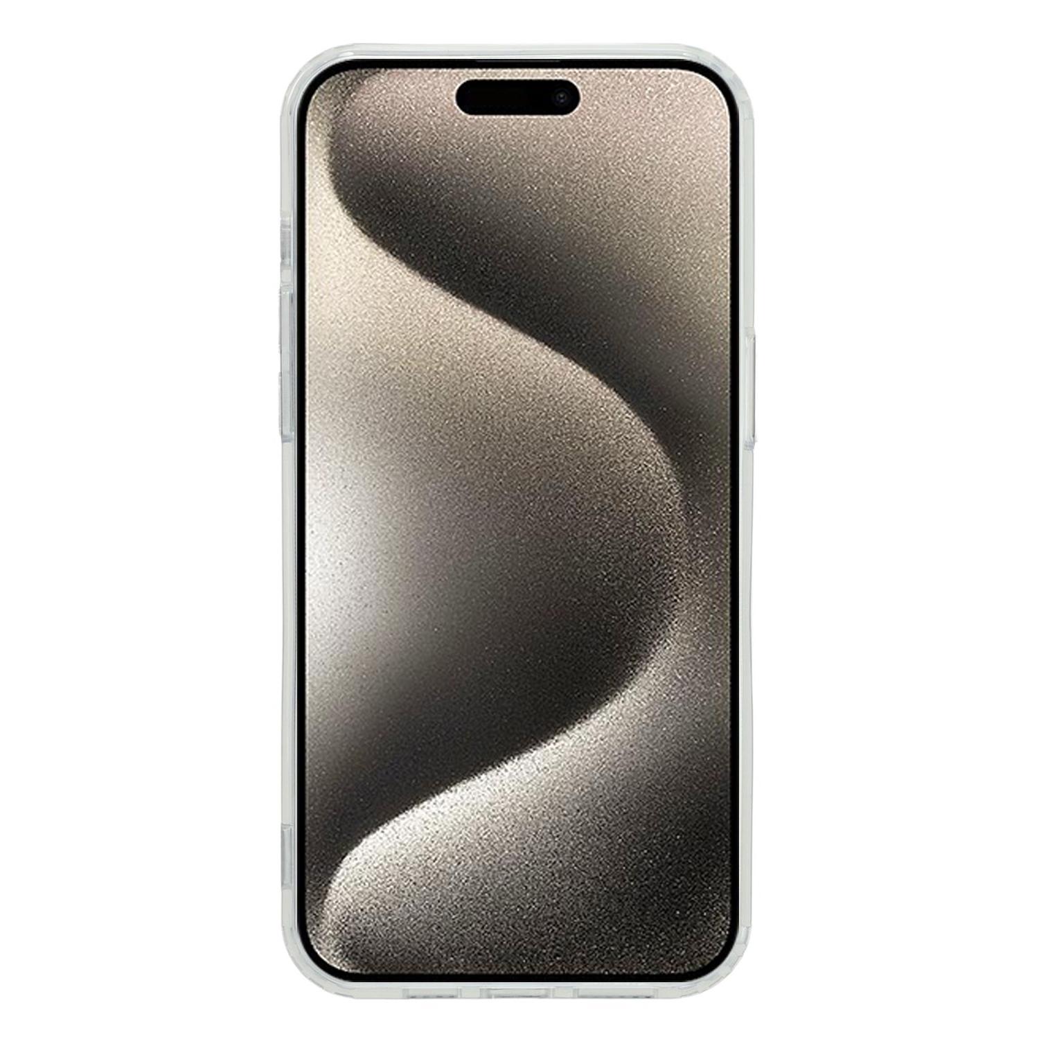 

For iPhone 15 Pro Max Magnetic Case Acrylic TPU Clear Phone Back Cover Coffee