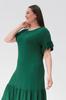 Women's Big Size Dress Plus Size Armband Skirt Ruffle Viscose Dress