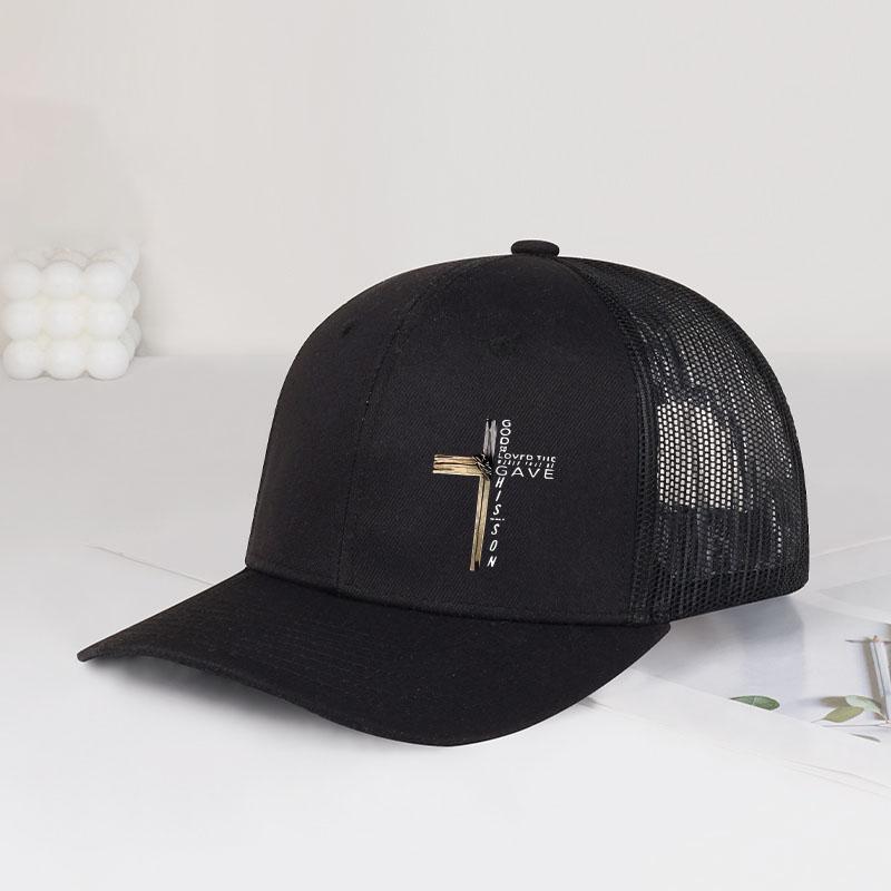 

CrossPrint Trucker Cap Breathable and Adjustable Trendy and Fashionable Camping Church Events Religious Enthusiasts Holiday Gi