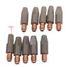 10PCS Welding Contact Tips 0.8mm, 0.9mm, 1.0mm, 12mm MIG For 24KD Welding Torches Coating Protect Gas Nozzle Tip Accessories