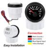 40~120 Celsius 52mm Water Temperature Gauge+Sensor with Flash Alarm Waterproof  Red Light Water Temp Meter for Car Boat 12V 24V