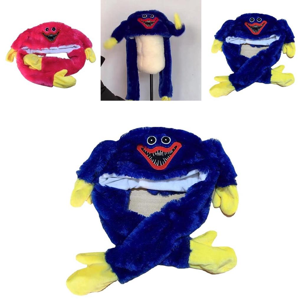 Niedliche Plüsch-Hasenohrmütze „Huggy Wuggy“ für Kinder und Erwachsene