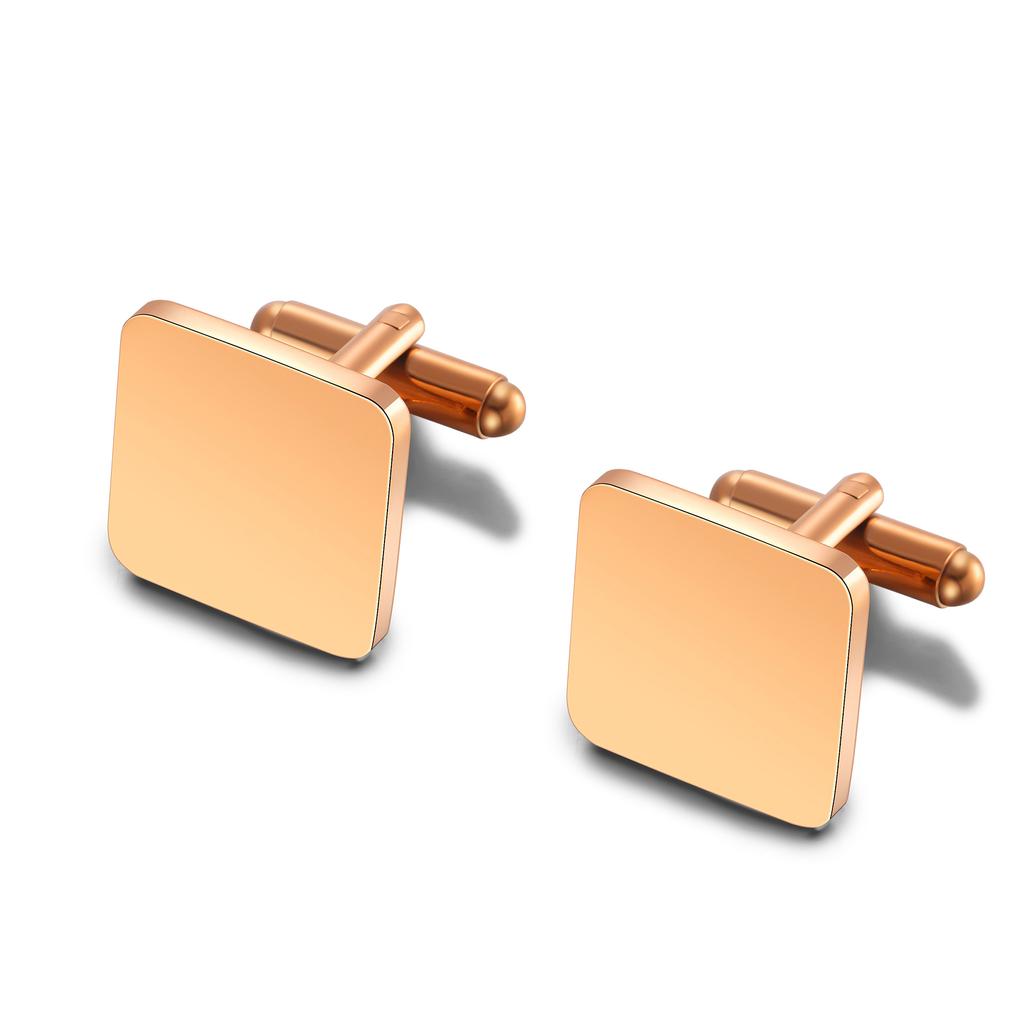 1Pair Mens Blank Round Octagon Cufflinks Stainless Steel Tuxedo Shirt Studs Cuff Link Jewelry Gift Wedding Business 15mm/18mm