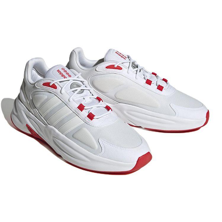 Adidas Neo Ozelle Comfortable Trendy Fabric Low-Top Running Unisex Sneaker Red White ID7178