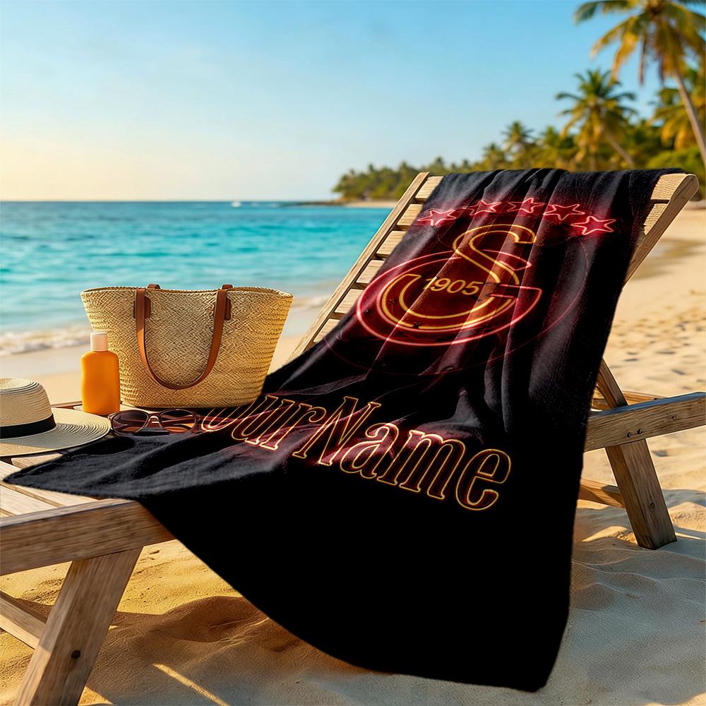 Galatasaray Personalized Name Beach Towel Soft Durable Quickdry Ideal For Travel Outdoor Swim Pool Yoga Surf Camping Hiking Gym Gift Holiday