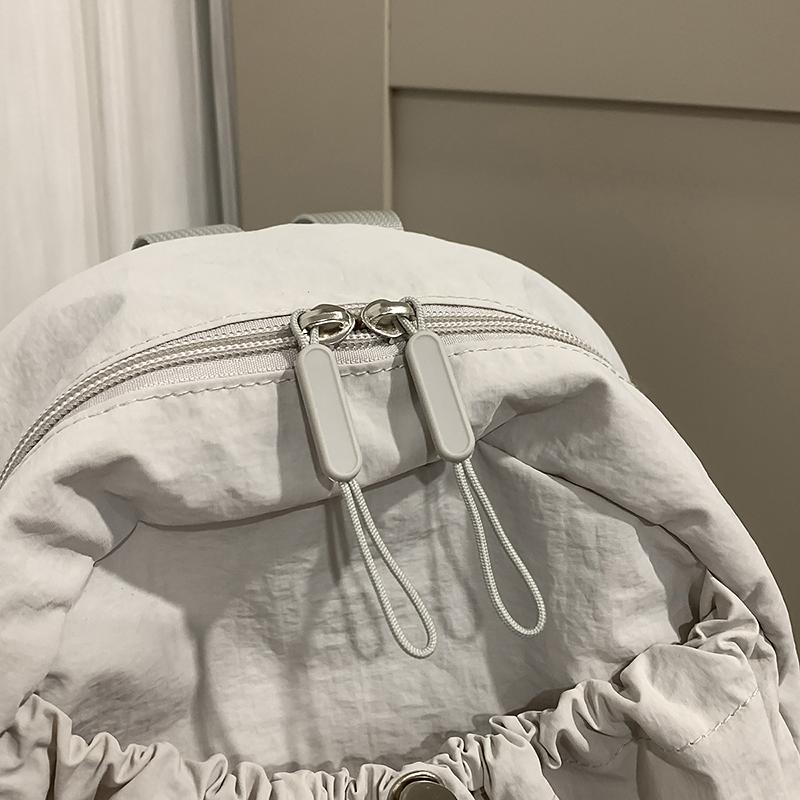 Student Schoolbag Women's Solid Color Computer Travel Backpack Large Capacity Backpack