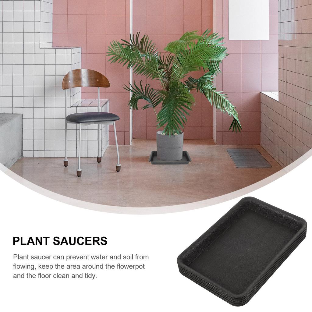 6Pcs Heavy Duty Plastic Plant Saucers Flower Pot Trays Drip Tray for Indoor Plants Planter Water Holder Planter Tray Table Top