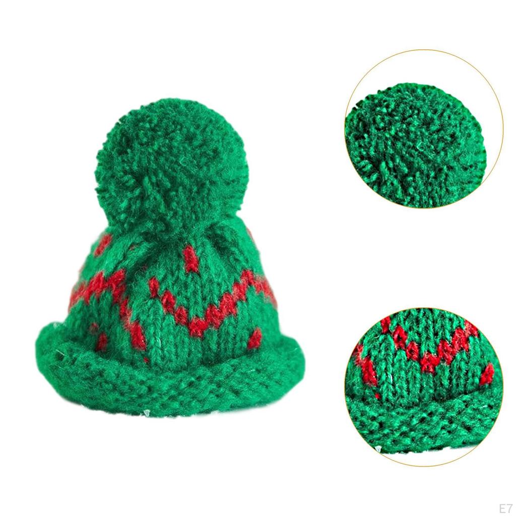 Christmas Mini Knit Hat Decoration Decorative Holiday Cute DIY Accessories Tiny