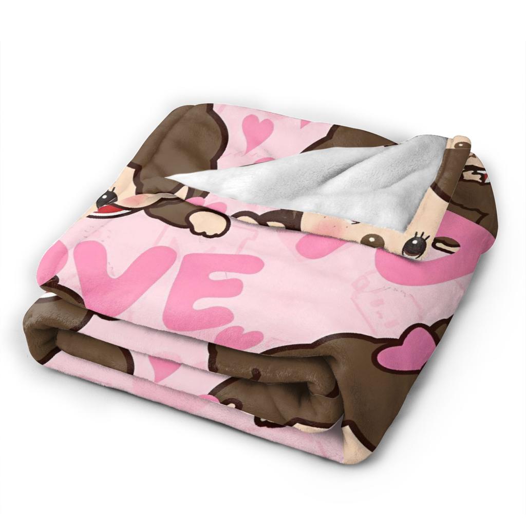 Soft Warm Blanket Kids Airplane Travel Cute Monchichis Chimutan Bedding Throws Flannel Bedspread For Couch Chair Sofa Bed