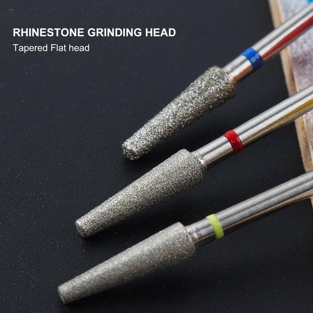 3pcs Replaceable Head Nail Drill Bits Front Replaceable Cuticle Drill Bit Manicure Use