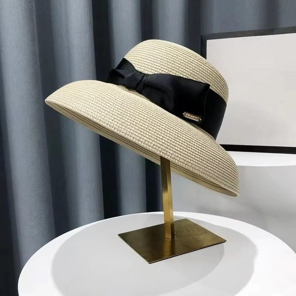 Summer Women Straw Hat UV Resistant Face Covering Sun Hat Retro Beach Sun Hat For Beach Vacation бежевый