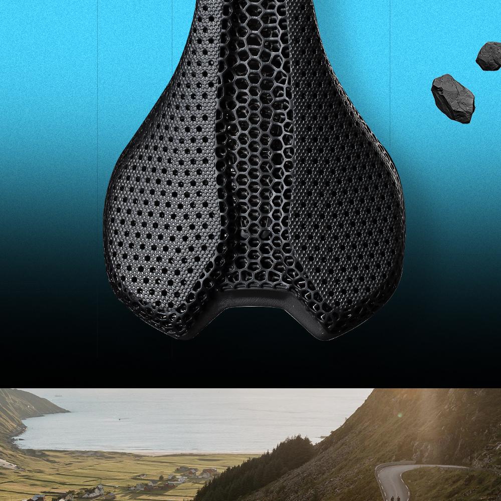 RYET Karbon 3D-printet Sete Ultralett 190g 7*9 Sykkelsete For Menn Kvinner Triatlon Landevei MTB Fjell Grus Sykkelkomponenter