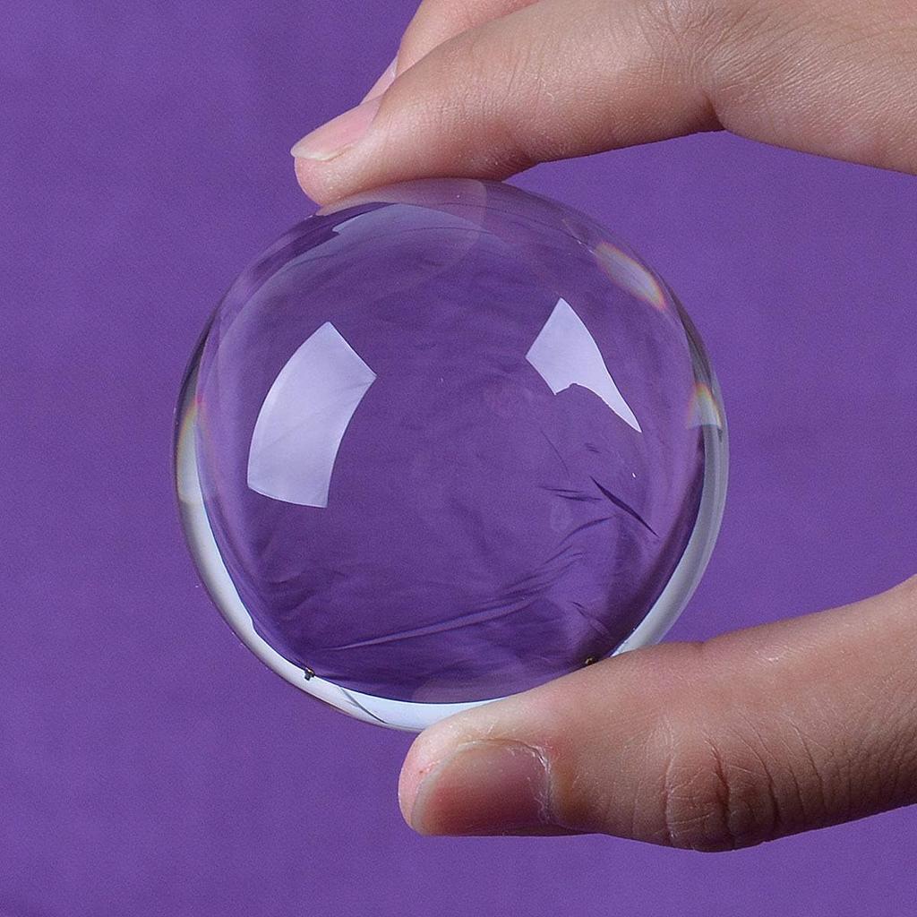 DSJUGGLING Small Size 65mm Clear Acrylic Contact Juggling Ball for Beginners & Transparent Practice Juggling Ball Great for Small Hands and Multiple