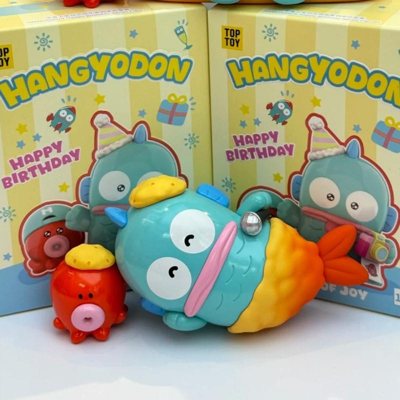 Original Sanrio Charaktere Hangyodon Happy Birthday Serie Trendiges Spielzeug Blind Box Ornamente Cartoon Niedlich Kindergeschenke