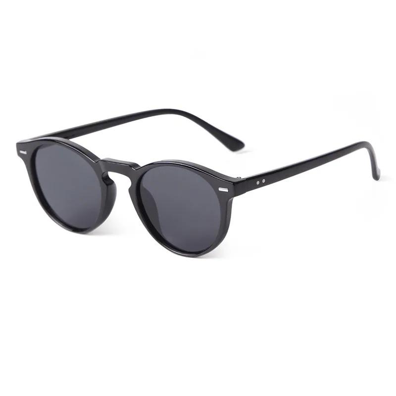 

Luxury Brand Designer Round Sunglasses Women Men Circle Frame Gradient Lens Classic Sun Glasses for Ladies Driving Travel Google черный серый