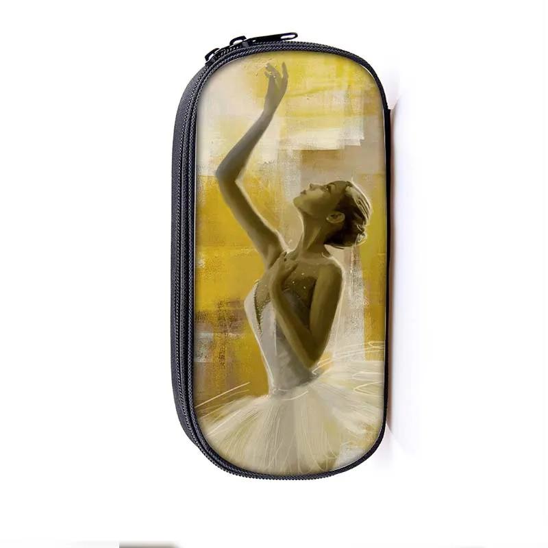 Elegant Ballet Dancing Girls Make Up Bags Pencil Holder Newly Children School Case Make Up Stationery Kids Gift