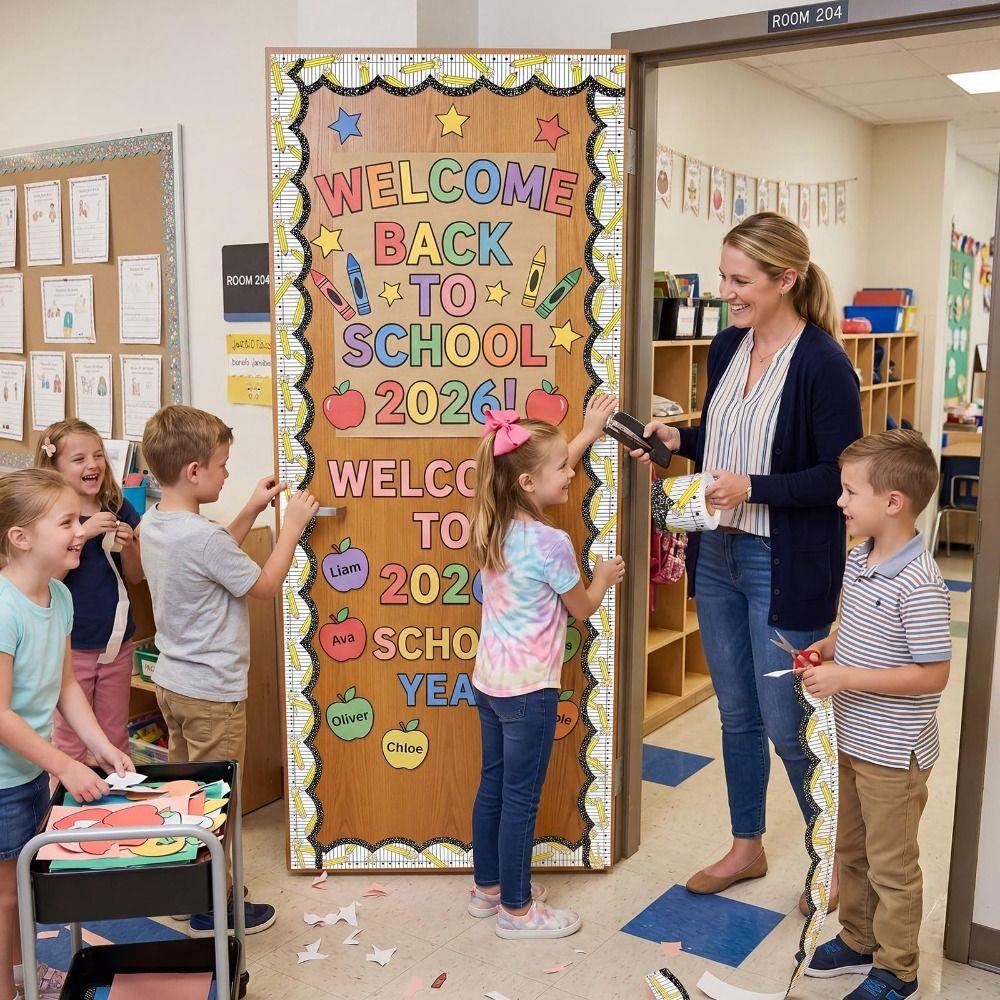 10m/roll Classroom Border Sticker Self Adhesive Bulletin Board Trim Chalkboard Decoration