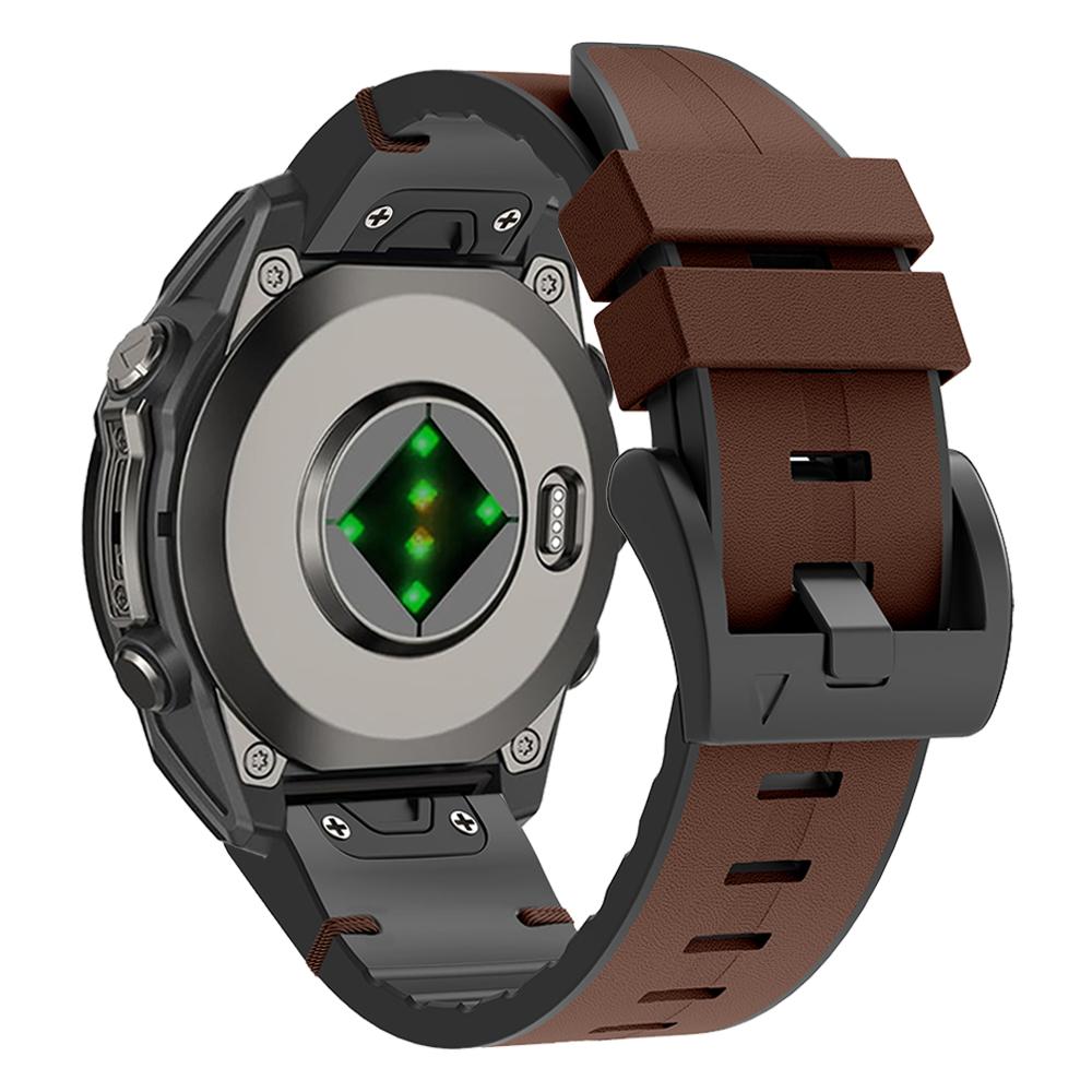 Quick Fit 26mm 22mm Armband für Garmin Fenix 8 Pro 47mm 51mm AMOLED MicroLED Leder Silikonband Fenix E 6 6X 7 7X/Epix Armband