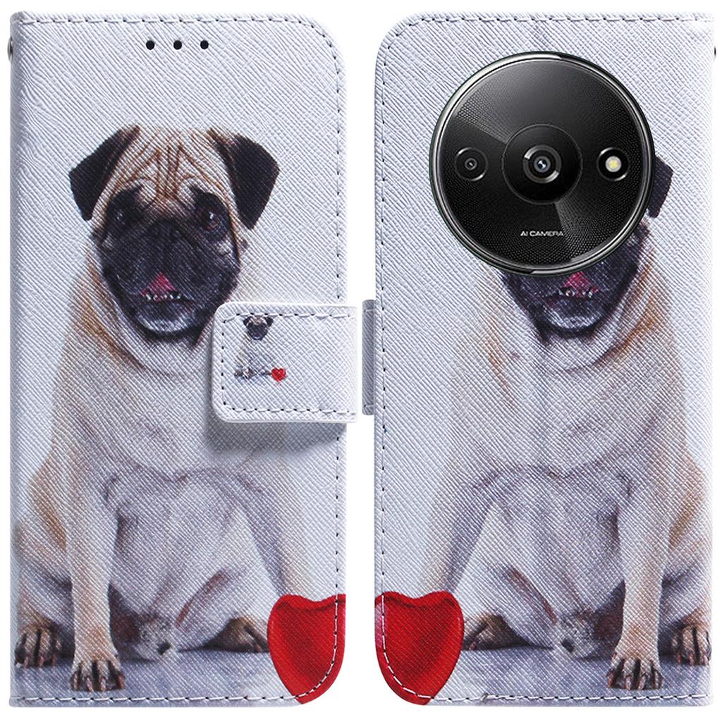For Xiaomi Redmi A3/Poco C61 4G Magnetic Case Shock-Absorbent Pattern Printing Phone Stand Cover