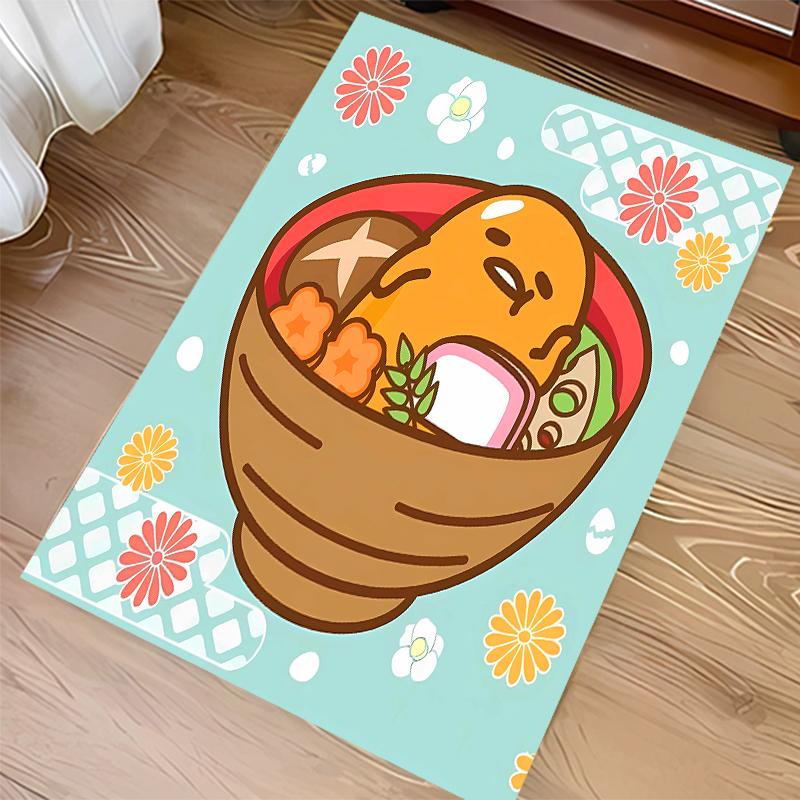 1pc Sanrio4 Print Area Rug - Soft, Washable Non-Slip Indoor Mat for Office Chairs, Living Room, Home Office Decorative Rug