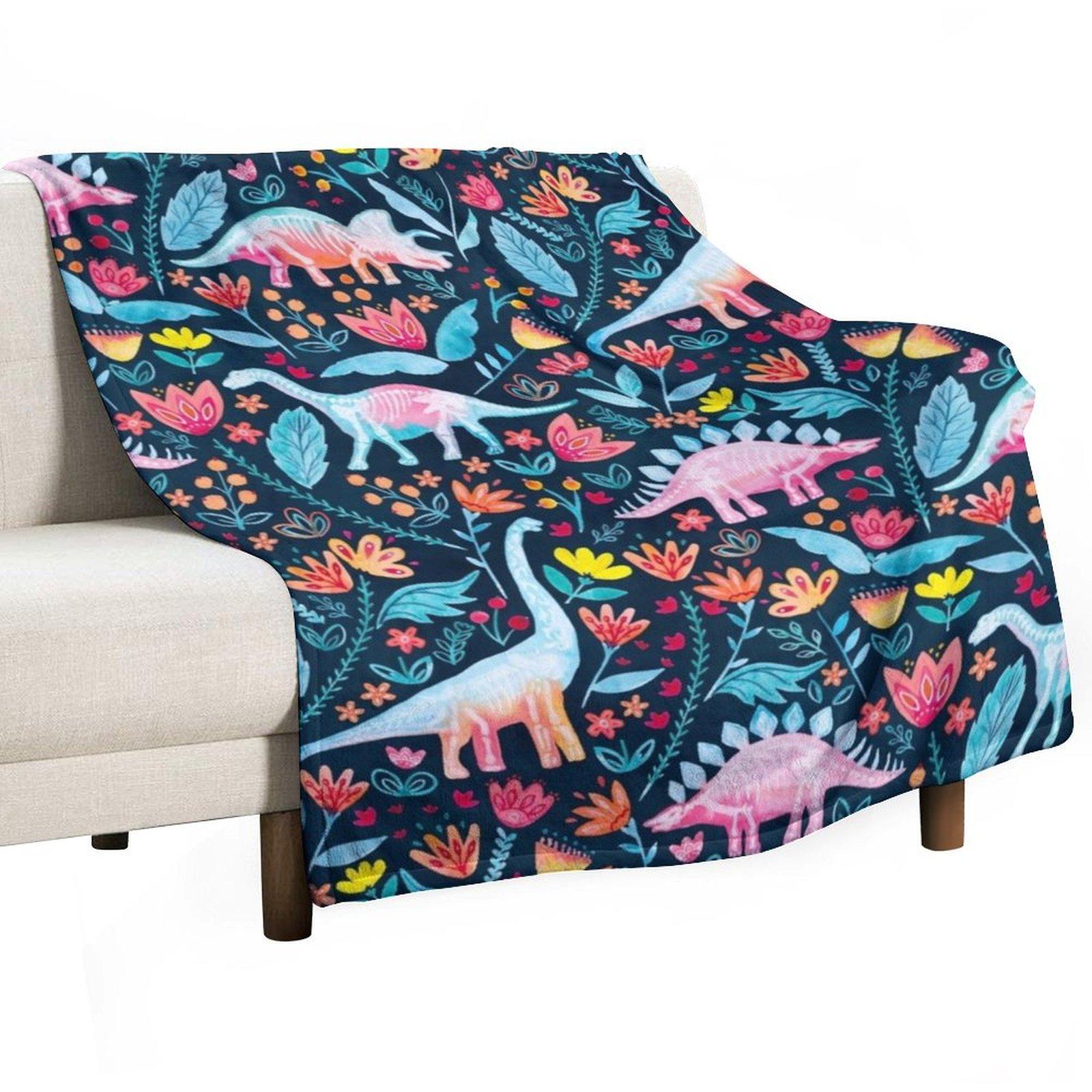 

Dinosaur Delight Throw Blanket Thins Baby heavy to sleep Summer Blankets 30x40in