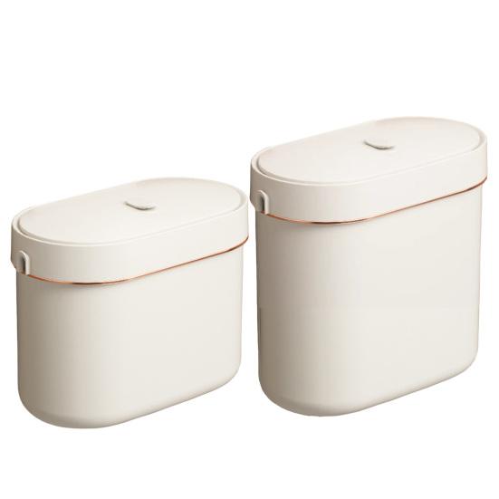 Wall-Mounted Trash Can with Lid Anti-Odor Insect-Proof Sealed Design No Drilling Large Opening Kitchen Garbage Bin