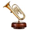Classical Trumpet Music Box Vintage Exquisite Craftsmanship Saxophone Music Box for Musical Instrument Ornament 2057 Trumpet
