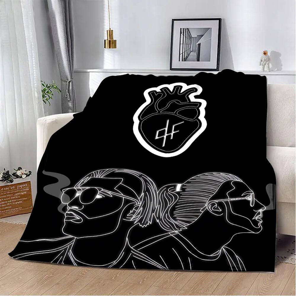 Printed Blanket Picnic Blankets Rapper PNL QLF Singer Warm Blanket Soft and Comfortable Blanket Home Travel Birthday Gift