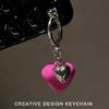 Elegant Big Heart Key Chain Crafted with Resin and Alloy Multifuntional Addition To Fashion Ensembles for Any Occasion