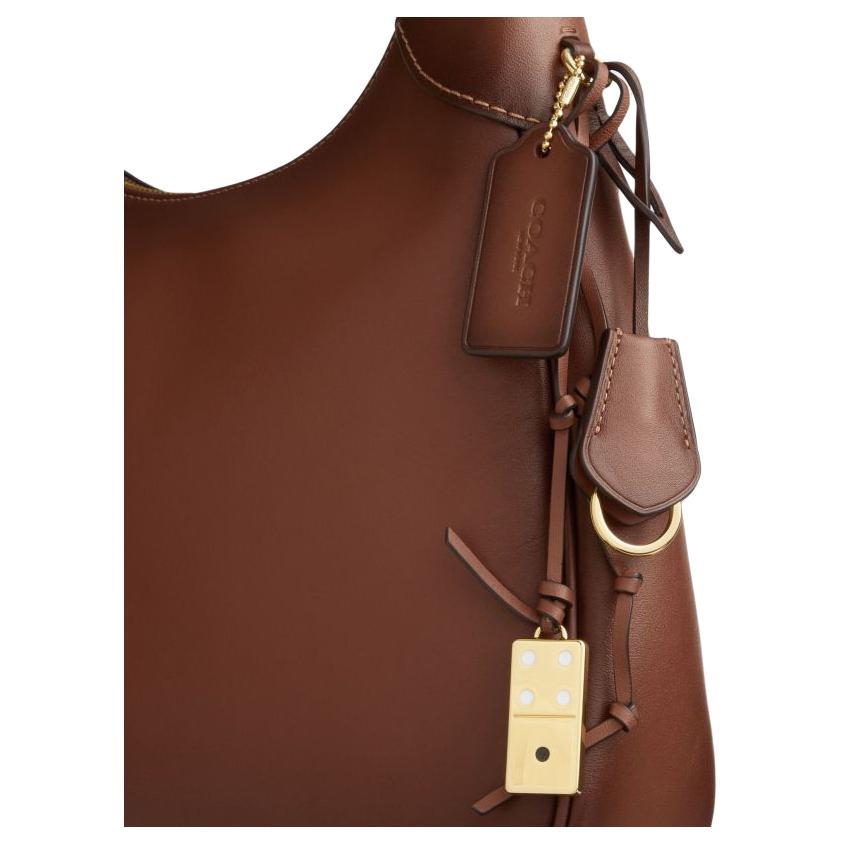 Coach Ella 35 Brand Logo Unique Design Leather Shoulder Bag Large Women Shoulder Bag Redwood CDY36-IMR1W