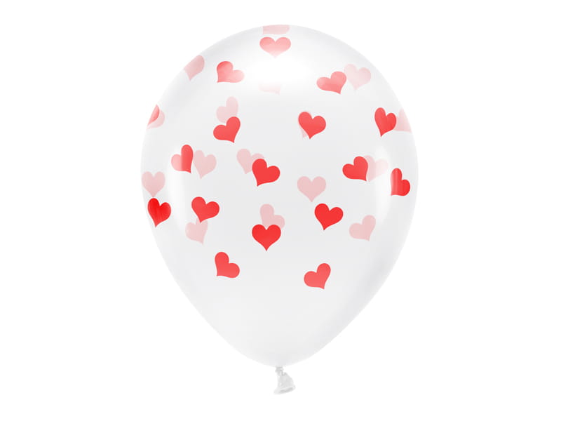 PartyDeco eco balloons 33 hearts crystal clear 1 pack 6 pcs 2