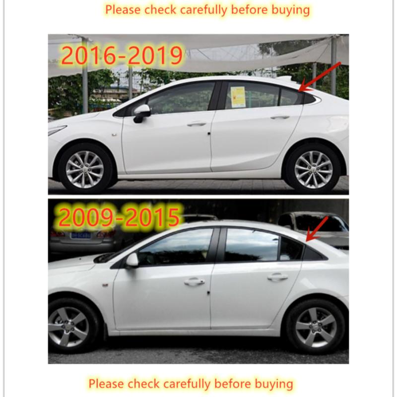 2x Glossy Black Side Vent Window Scoop Louver Trim For Chevrolet Cruze 2010-2015