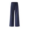 Europen American Mens Pants Commuting Elastic Waist Pleated Design Baggy Straight Trousers Summer Fashion Casual Suit Pants Male