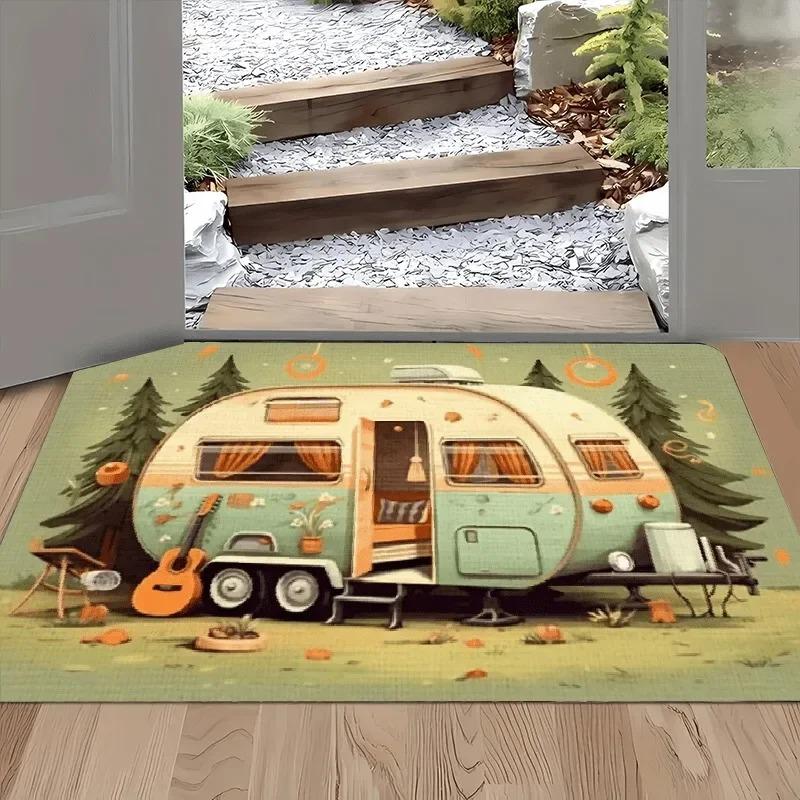 1PC Welcome Charactor Door Mats Kitchen Rugs Non-Slip Design Bathroom Rugs Bath Mat Carpet for Living Room Sink Laundry Decor