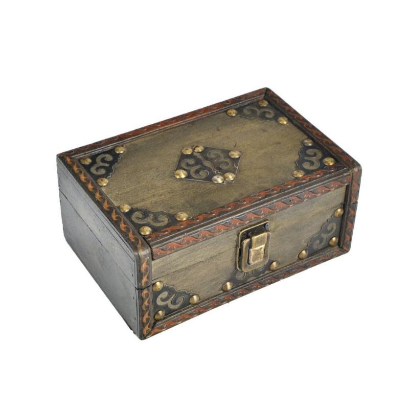 Old Wooden Pencil Box Retro Storage Box Wooden Box Antique Crafts Desktop Organizing Storage Box Home Collection Box