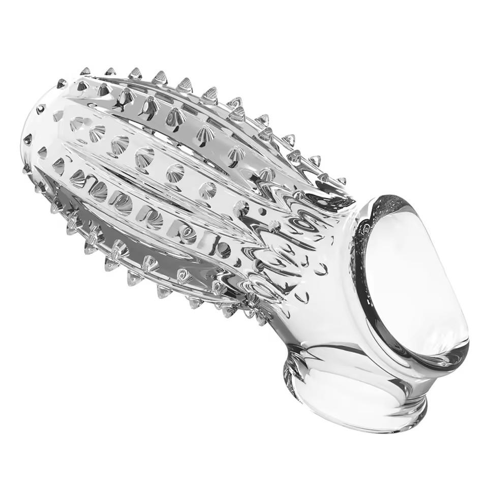 Penis Enlargement Sleeve Stronger Erection Cock Sleeve Delay Ejaculation Cock Rings Sex Toys For Men Couples Adult Supplies