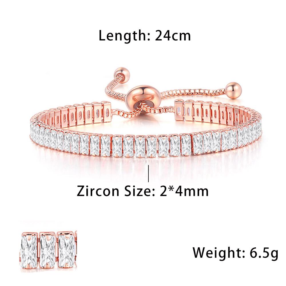 New Fashionable Zircon Tennis Bracelets for Women Dazzling Various Shape Crystal Hand Chain Trend Sexy Party Accessories Zircon
