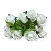 10 Heads Rose Artifcial Flower Green Leaves Multicolor Faux Flower Rose Photo Props Desktop Ornament Simulation Rose Flower