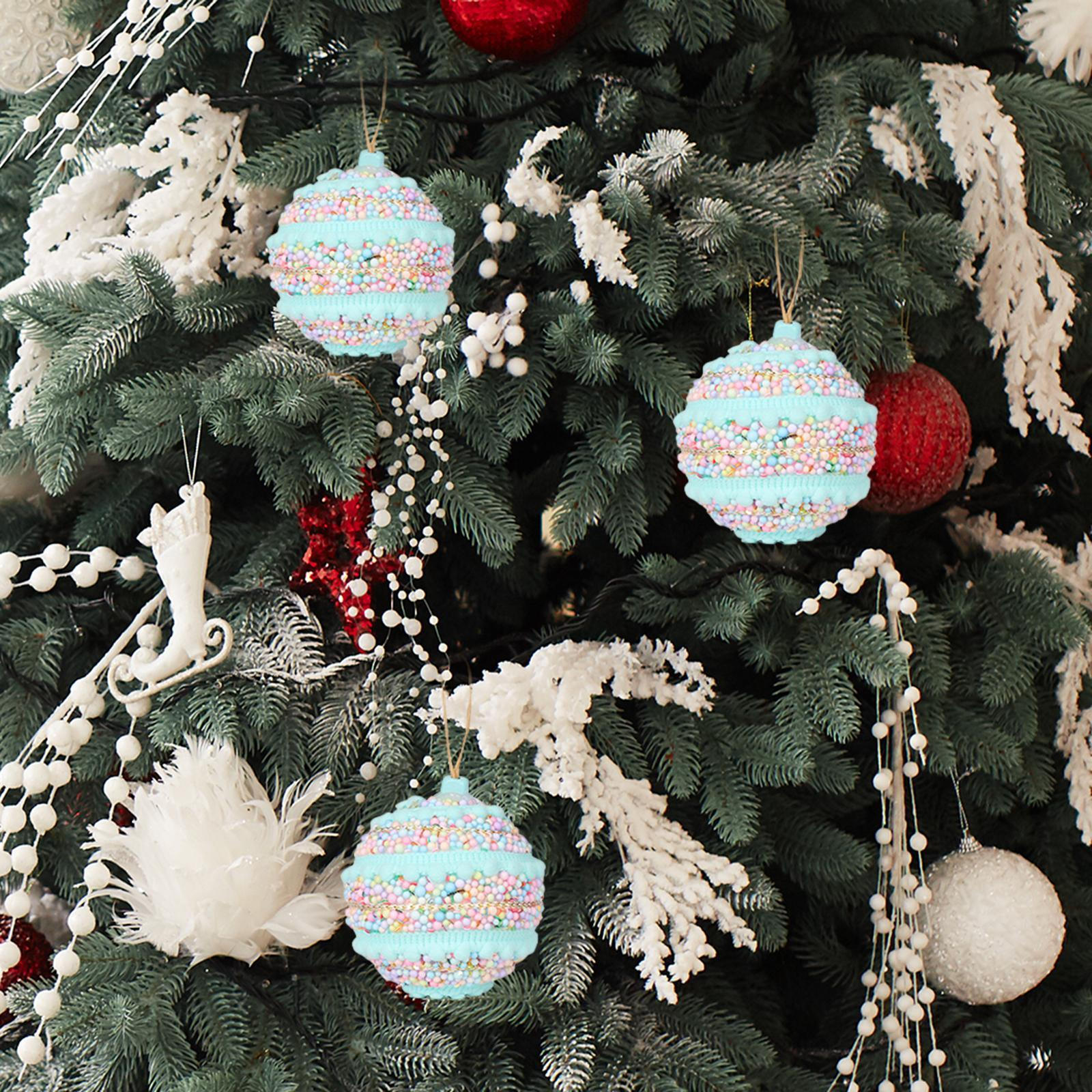 

3 шт. Різдвяні кулі, прикраси, кульки, 3,15 дюйма, ялинкові кульки для річного вінка Aquamarine