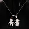 Collane Famiglia Ragazzi Ragazza Acciaio Inossidabile Collana Mama Ciondoli Per Donne Uomini Bambini Gioielli colares feminino masculino N535SR