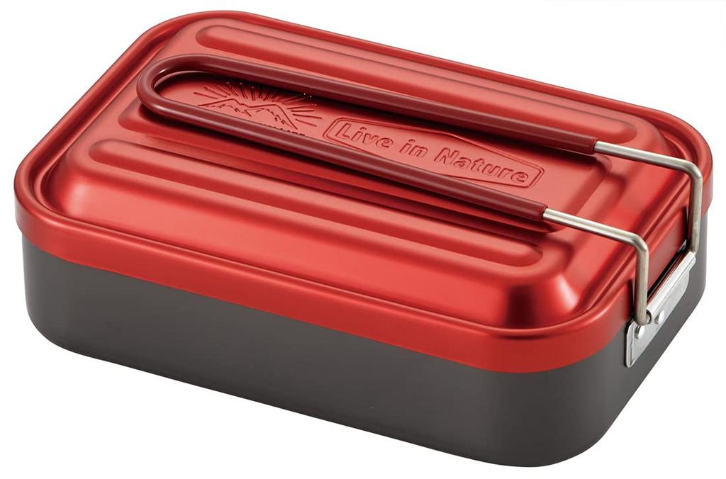 Skater Color Mess Tin, No Seasoning Required, 850ml, Red, Outdoor Use, Mess Tin AFTM8N-A