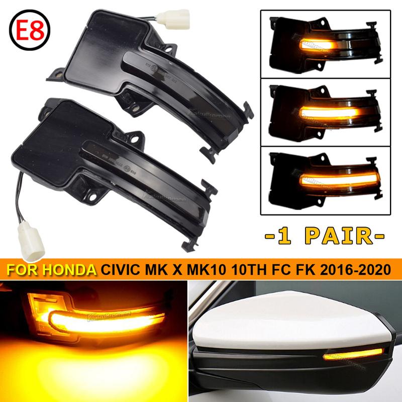 Flowing Water Blinker Side Rear-view Mirror Lamp LED Dynamic Turn Signal Light For Honda For Civic 10th Gen. FC1 FK7 2016-