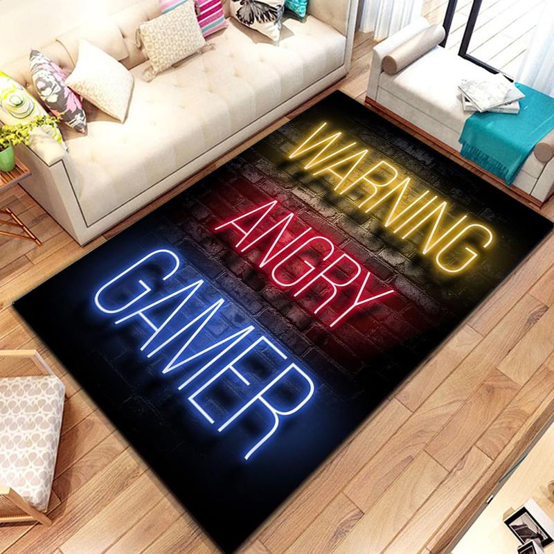 Game Console Symbols Cards Game Rug Teen Kawaii Living Room Bedroom Anime Carpet Children's Aesthetic Room Decor Furry Mat