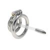 Stainless Steel Chastity Lock CB Lock for Men Penis Cage with Urinary Catheter Gay Slave Cock Ring Sex Toy Ball Stretcher